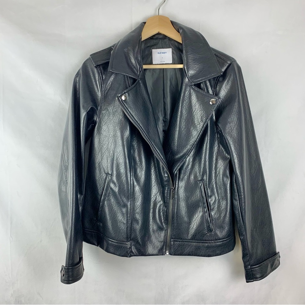 OLD NAVY Faux Leather Moto Jacket Sz Sm‎